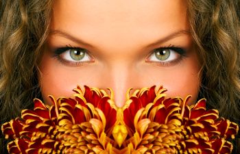 beautiful woman's eyes